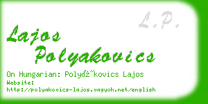 lajos polyakovics business card